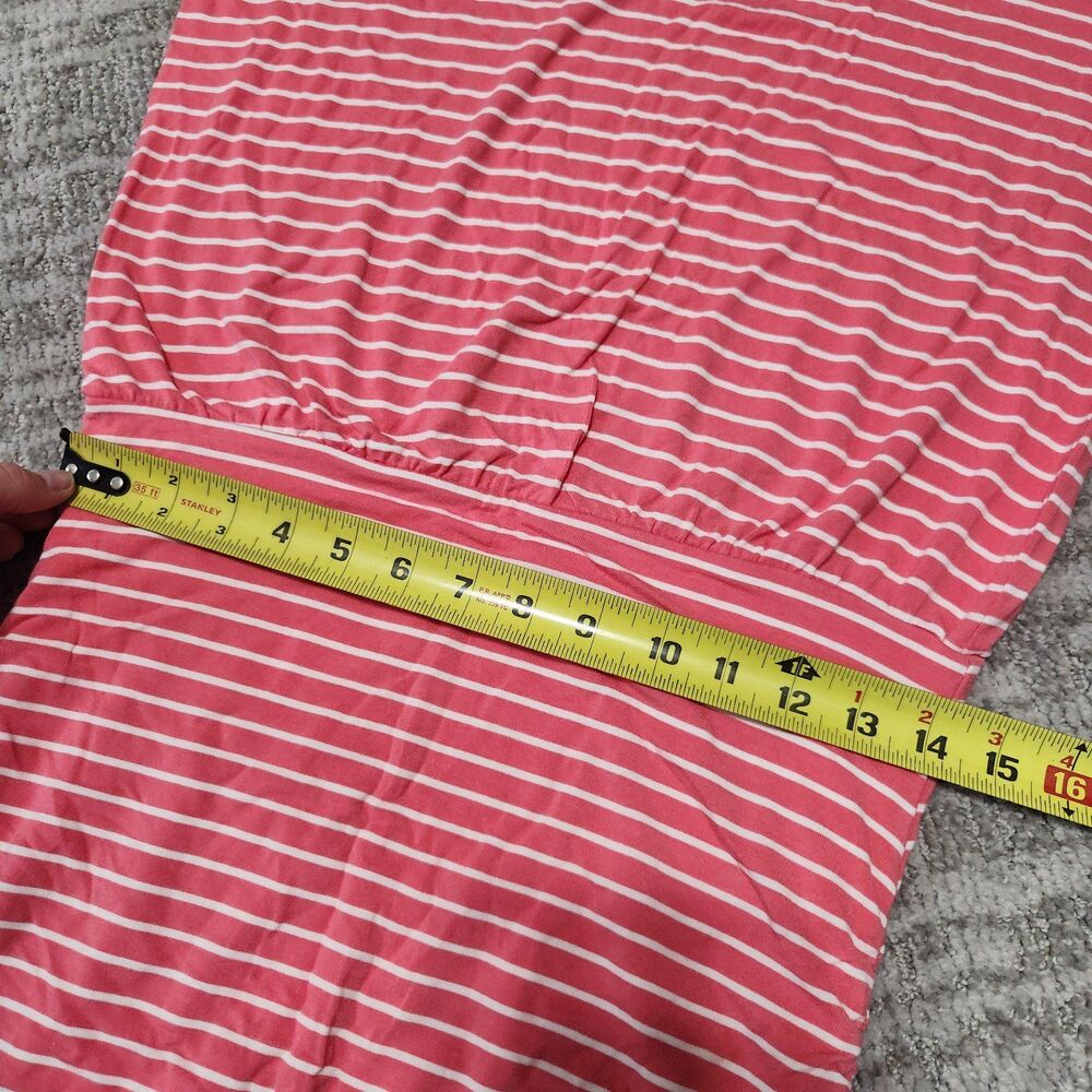 Joules Candice ruched t-shirt dress bodycon pink white size 6 ladies - Picture 5 of 12